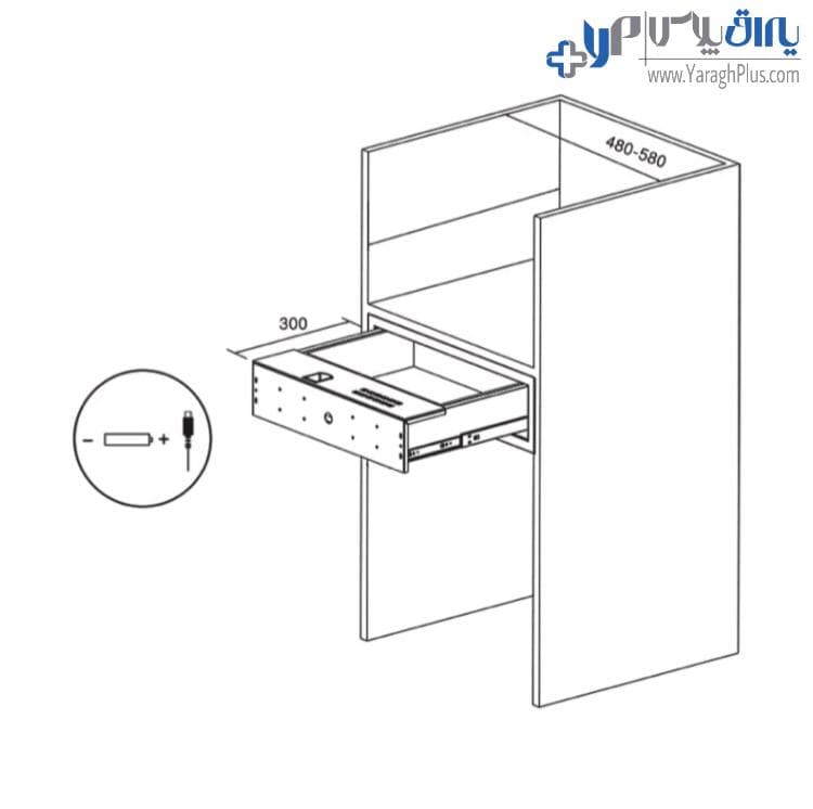 گاوصندوق کشویی با اثر انگشت و رمز دیجیتال فانتونی j407 – j408 — تصویر ۲