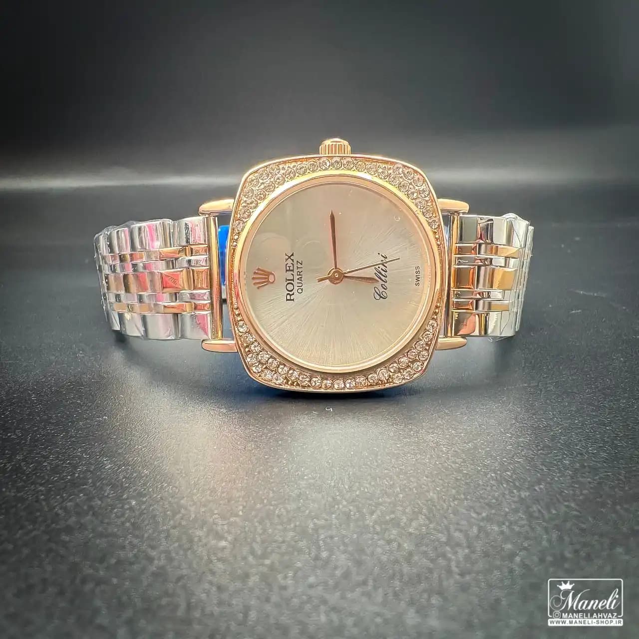 ساعت زنانه رولکس دورنگین دورنگ رزگلد نقره ای Rolex Cellini — تصویر ۲