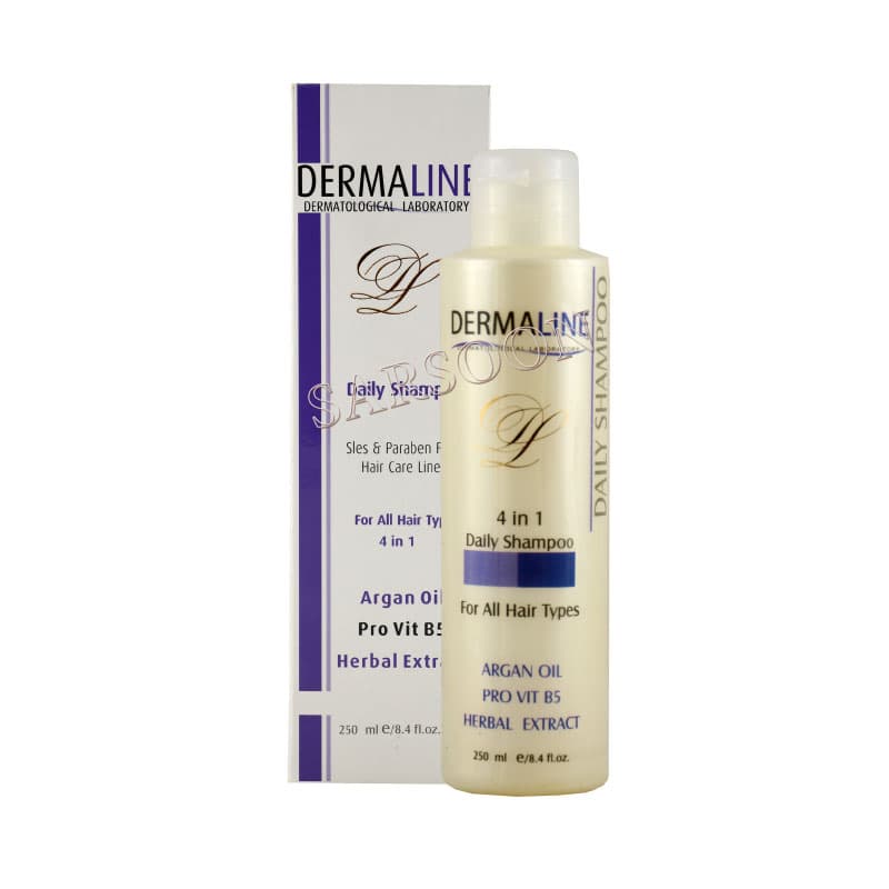 شامپو روزانه درمالاین 250 میلی لیتر Dermaline Daily Shampoo 4 in 1 250 ml