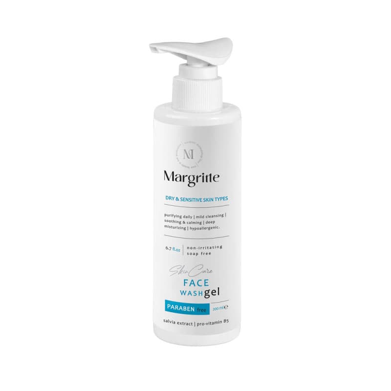 ژل شستشوی صورت مناسب پوست های خشک و حساس مارگریت Margritte Face Wash Gel For Dry And Sensitive Skin