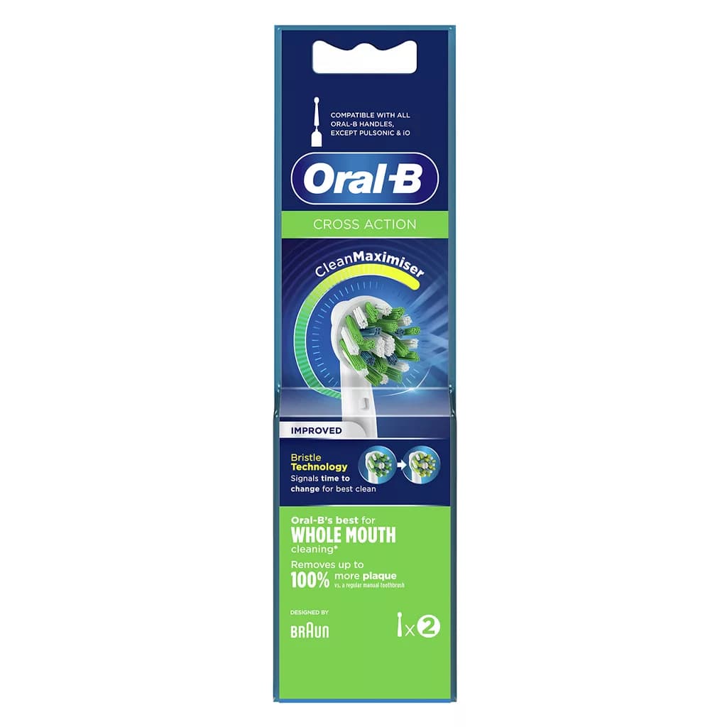 سری یدک مسواک برقی اورال بی Oral-B Cross Action بسته 2 عددی — تصویر ۴