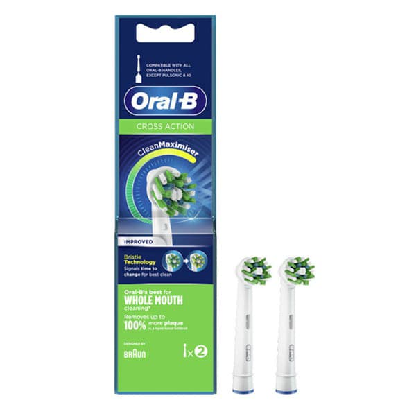 سری یدک مسواک برقی اورال بی Oral-B Cross Action بسته 2 عددی — تصویر ۳