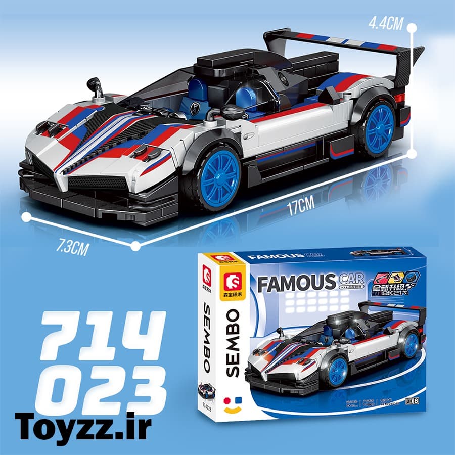 ساختنی لگو ماشین سمبو بلاک مدل SEMBO BLOCK FAMOUS CAR 714023