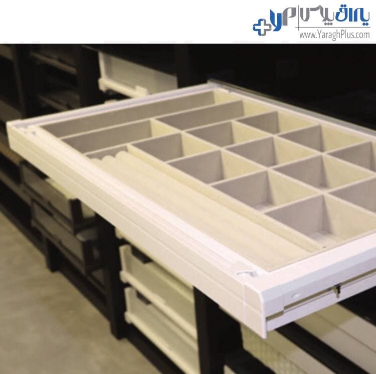 سینی مشبک ریلی جای کمربند و کراوات و زیورآلات رنگ سفید طرح ایتالین فانتونی j521 – j522