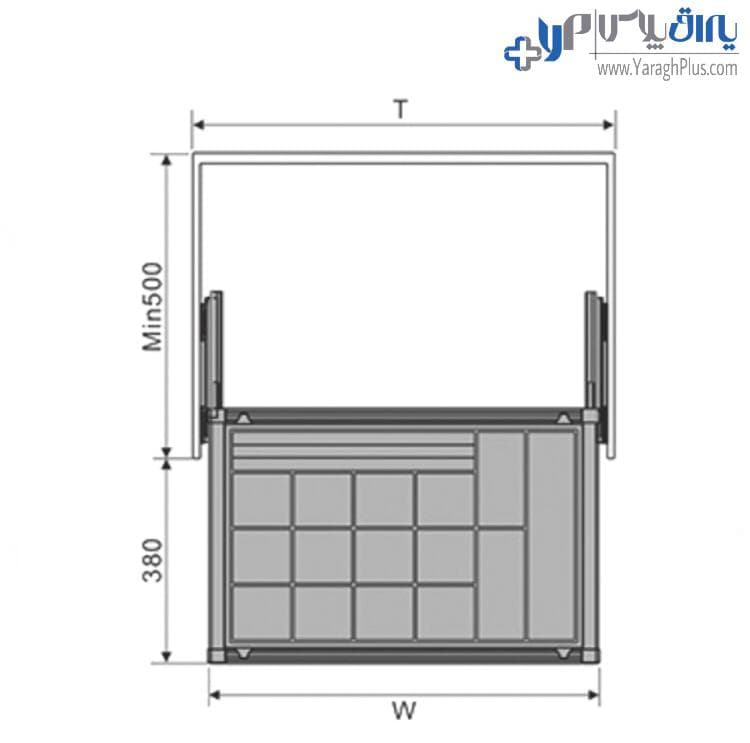 سینی مشبک ریلی جای کمربند و کراوات و زیورآلات رنگ موکا طرح ایتالین فانتونی j511 – j512 — تصویر ۲