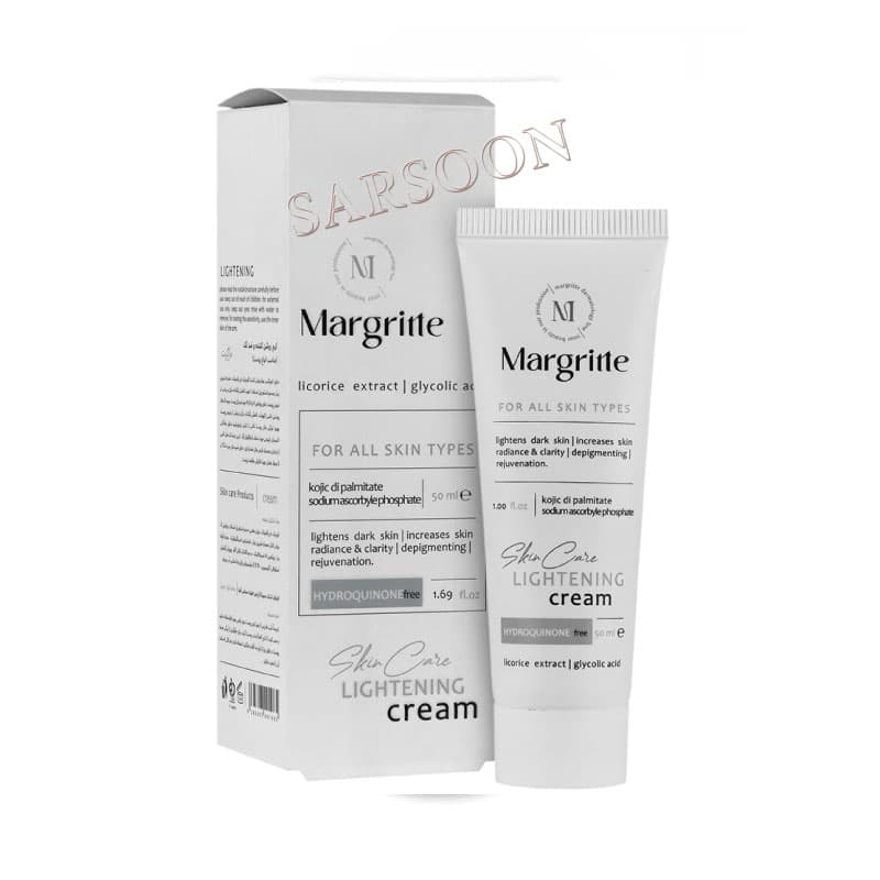 کرم روشن کننده و ضد لک مناسب انواع پوست حجم 50 میلی لیتر مارگریت Margritte Lightening Cream 50ml