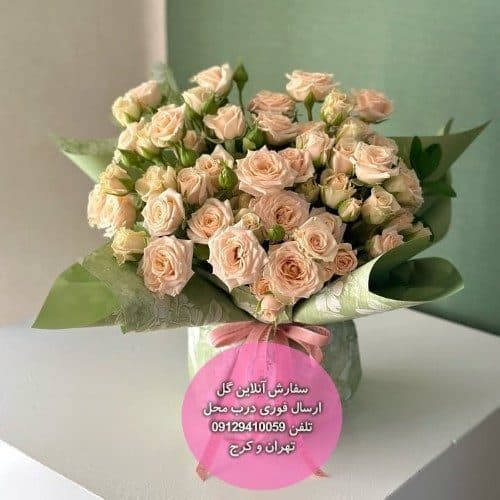 سفارش گل همراه با کیک تولد برای مادر