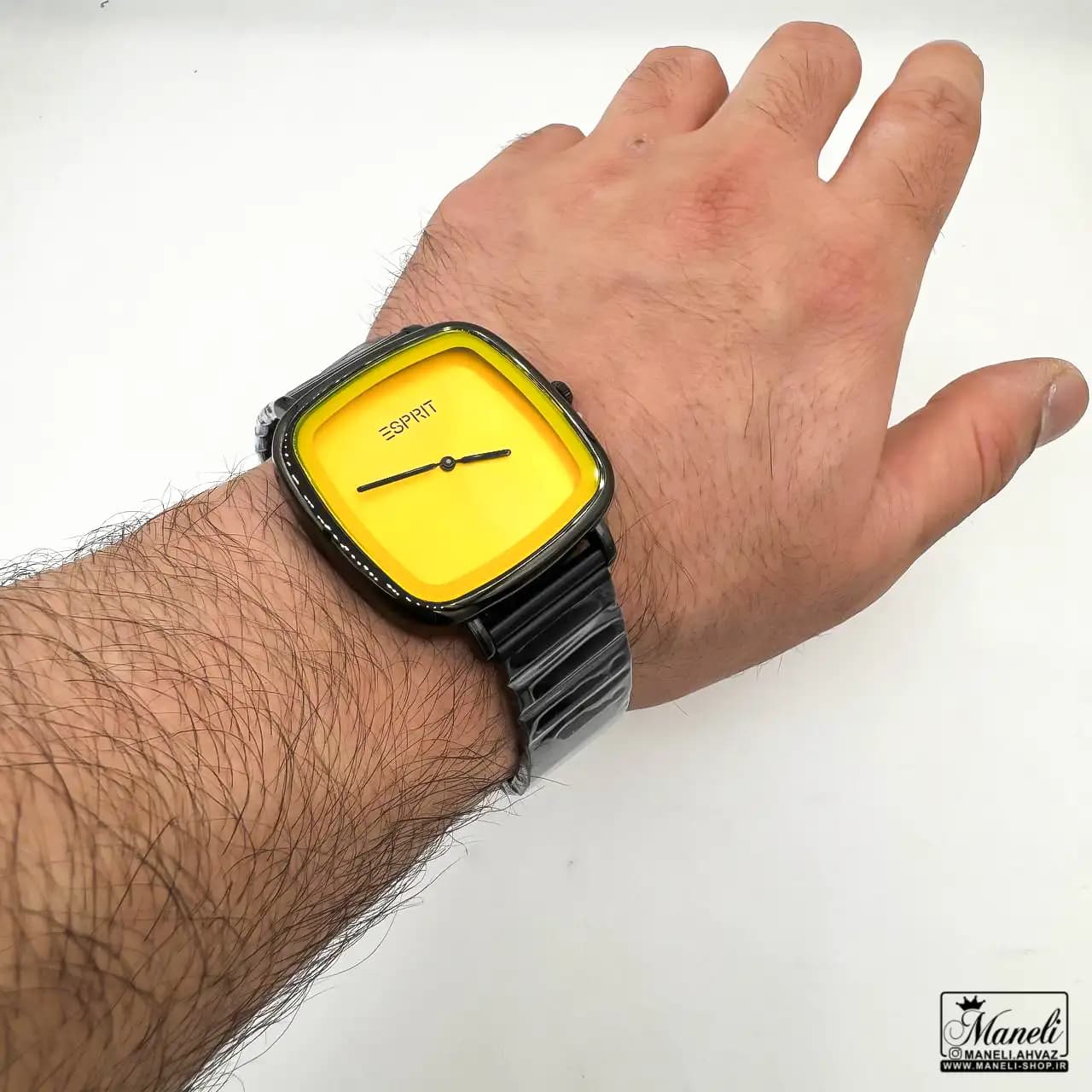 ست ساعت مردانه و زنانه اسپریت صفحه مربع زرد 5056L| اورجینال — تصویر ۲