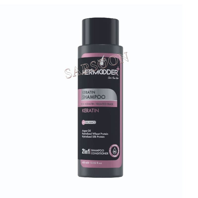 شامپو مناسب موهای کراتین شده هرمودر ۴۰۰ میل Keratin shampoo for keratin treated hair