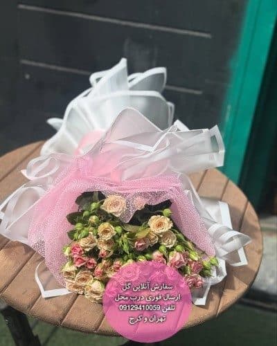 سفارش گل همراه با کیک تولد 6 طبقه
