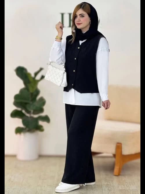 لباس زنانه ست سه‌ تکه پارسین؛ انتخابی شیک، کاربردی و با کیفیت — تصویر ۷