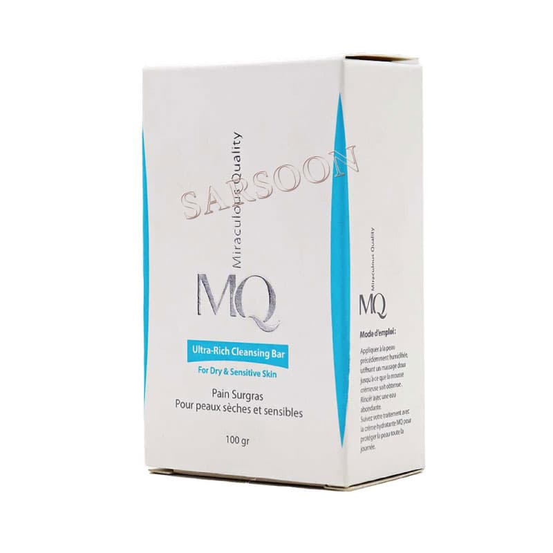 پن پاک کننده عمیق پوست‌های خشک و حساس ام کیو ۱۰۰ گرم MQ Ultra Rich Cleansing Bar 100gr