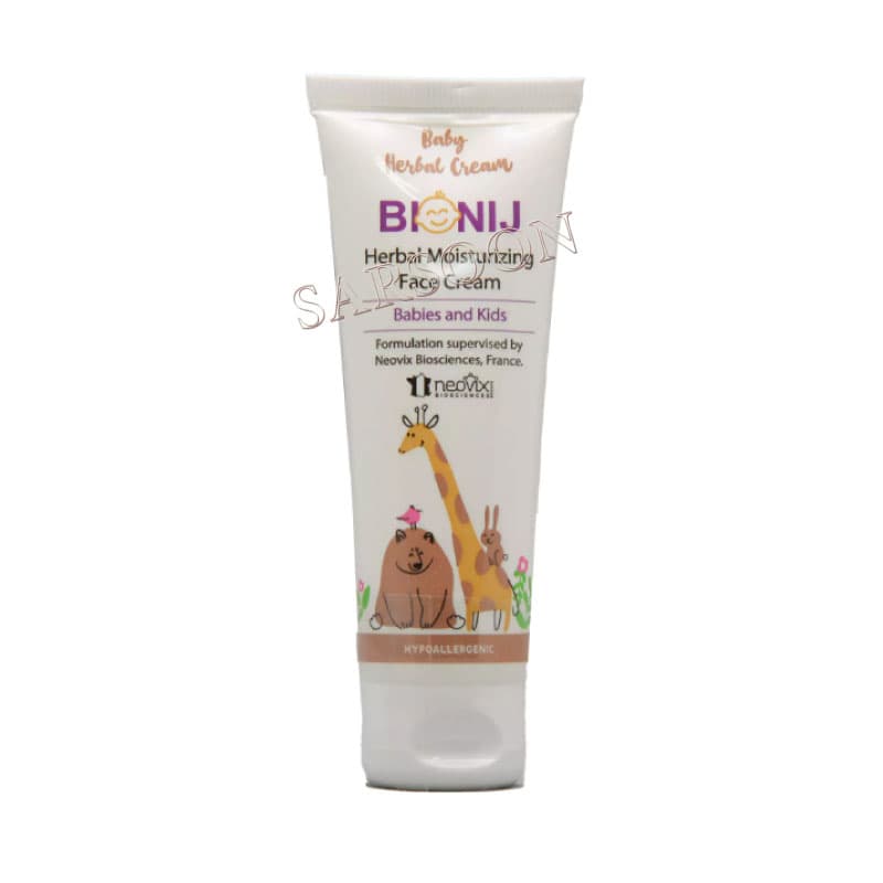 کرم مرطوب کننده صورت گیاهی بیونیج-کودکان و نوزادان Herbal Moisturizing Face Cream Bionij-Babies & Kids