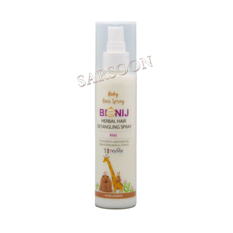 اسپری گیاهی باز کننده گره مو کودکان بیونیج Bionij Herbal Hair Detangling Spray For Kids — تصویر ۲