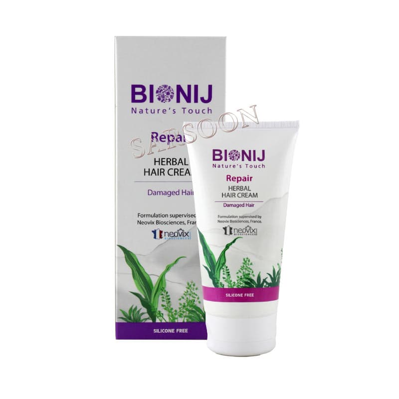 کرم مو مخصوص مو آسیب دیده مدل Repair حجم 150 میل بیونیج Bionij Repair Hair Cream 150 ml