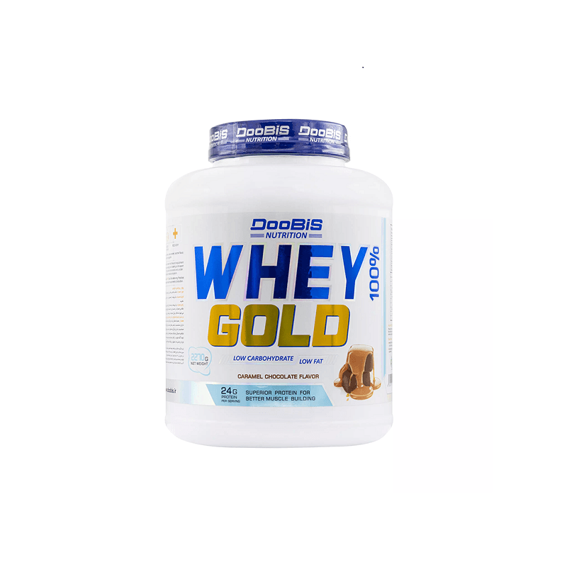 پودر پروتئین وی گلد دوبیس 2270 گرم کاراملی Doobis Whey Protein Gold Powder 2270 g — تصویر ۲