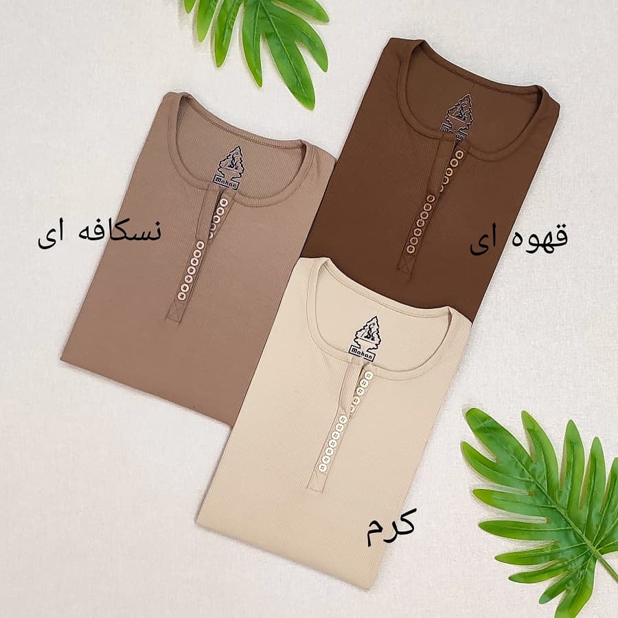 تیشرت سایز بزرگ ویژه مدل دکمه دار کد TSH61 — تصویر ۵
