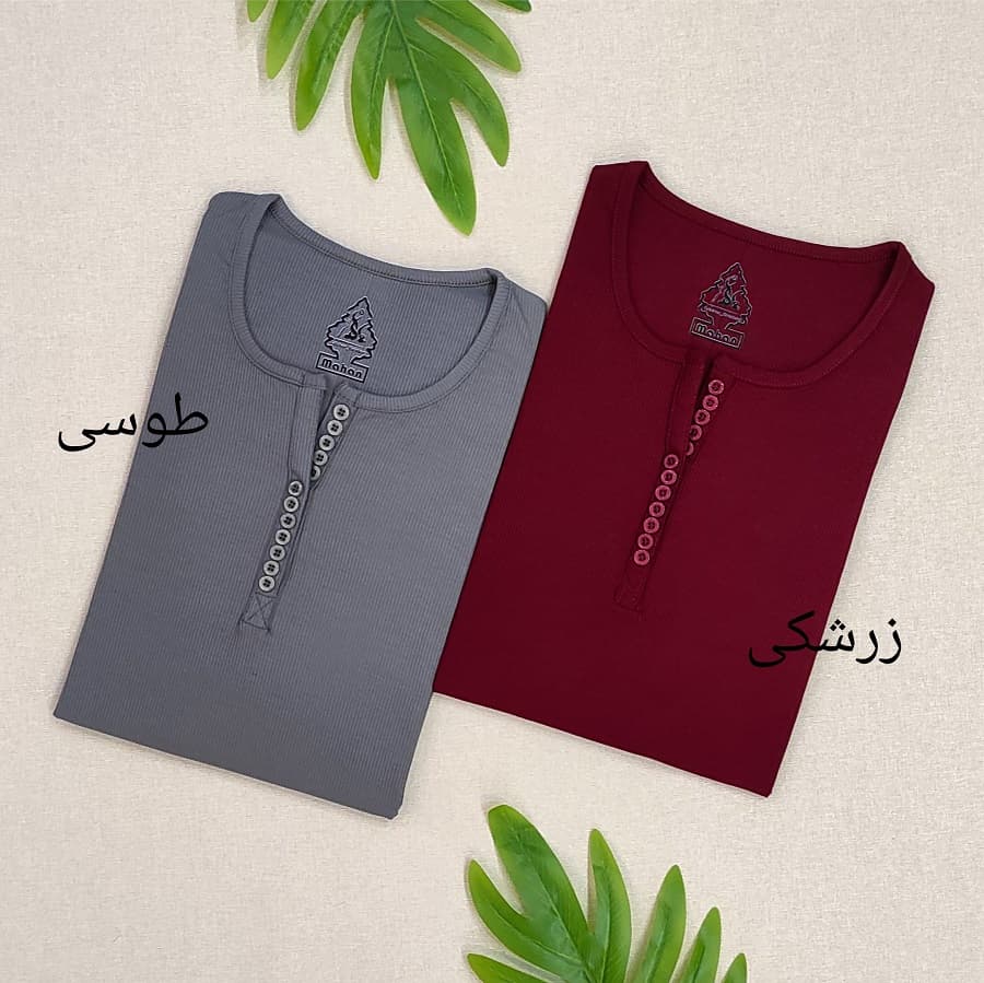 تیشرت سایز بزرگ ویژه مدل دکمه دار کد TSH61 — تصویر ۳