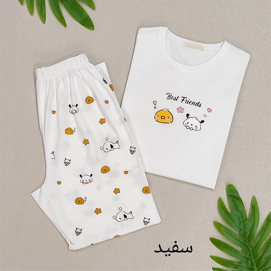 ست تیشرت شلوار زنانه طرح Best Friends — تصویر ۷