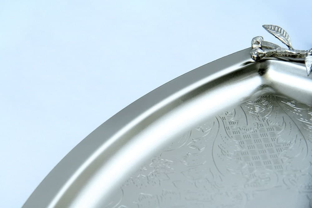 سينی پذیرایی مدل هلالی استیل مات متوسط کد SK-80081 — تصویر ۴