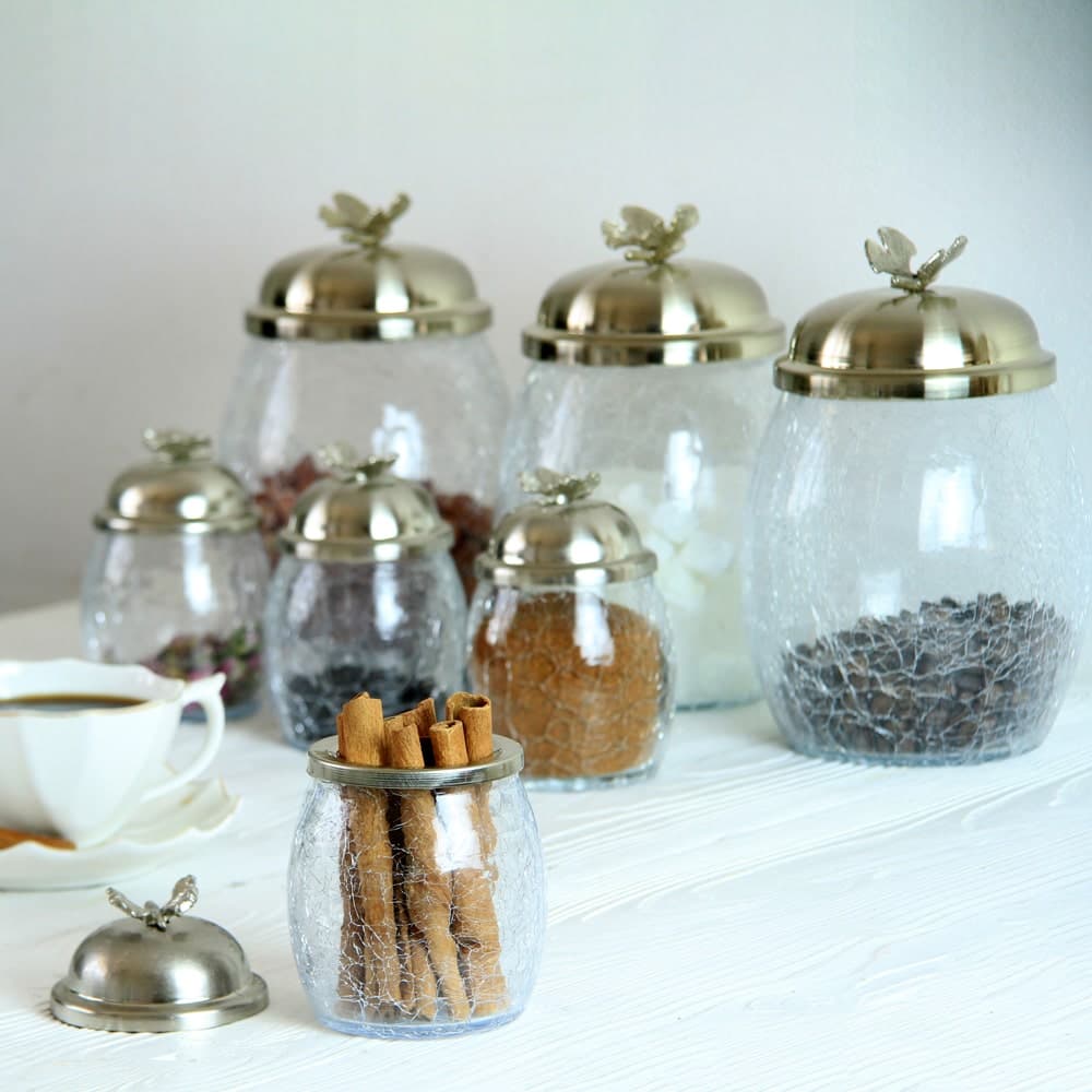 ست جا ادویه 4 پارچه کوچک مدل تپل نقره ای کد 4053N