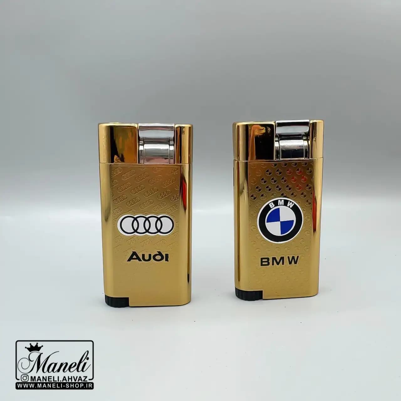فندک گازی طلایی AUDI.BMW شعله گازی|140408159 — تصویر ۲