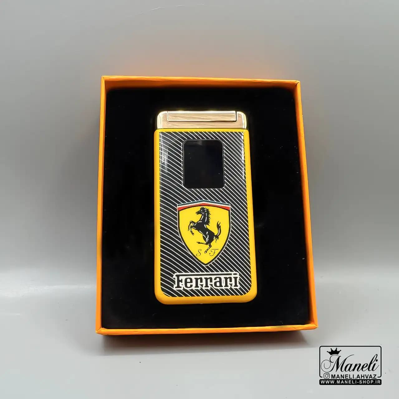 فندک مشکی شارژی FERRARI با لوگوی|140408153 — تصویر ۴