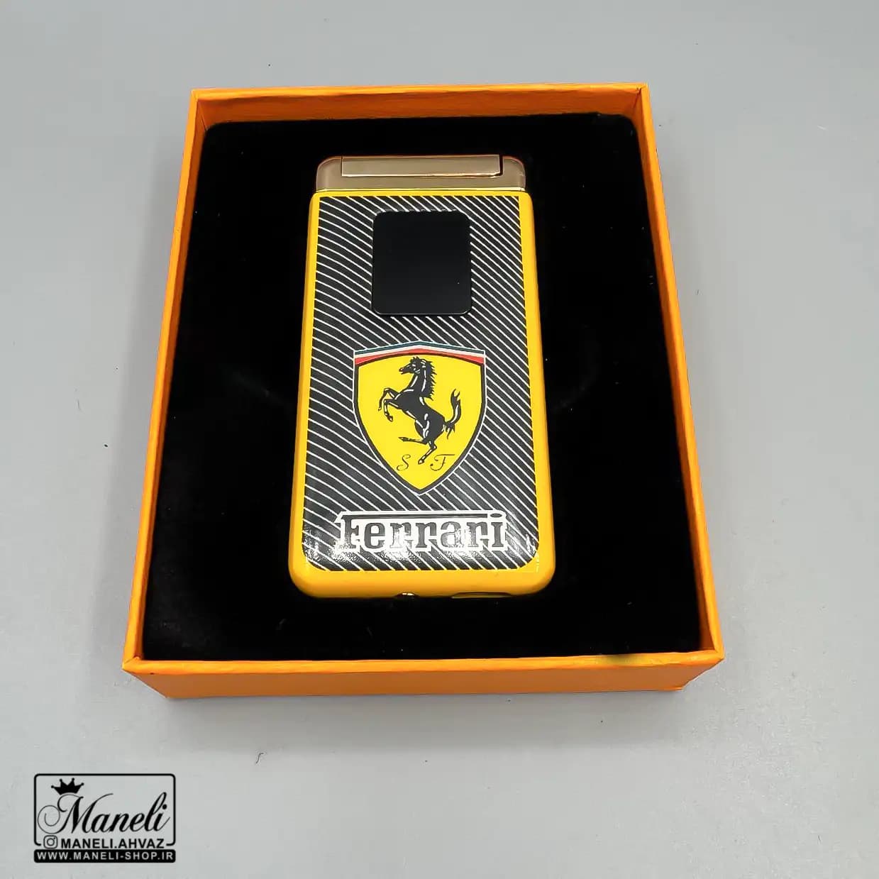 فندک مشکی شارژی FERRARI با لوگوی|140408153 — تصویر ۸