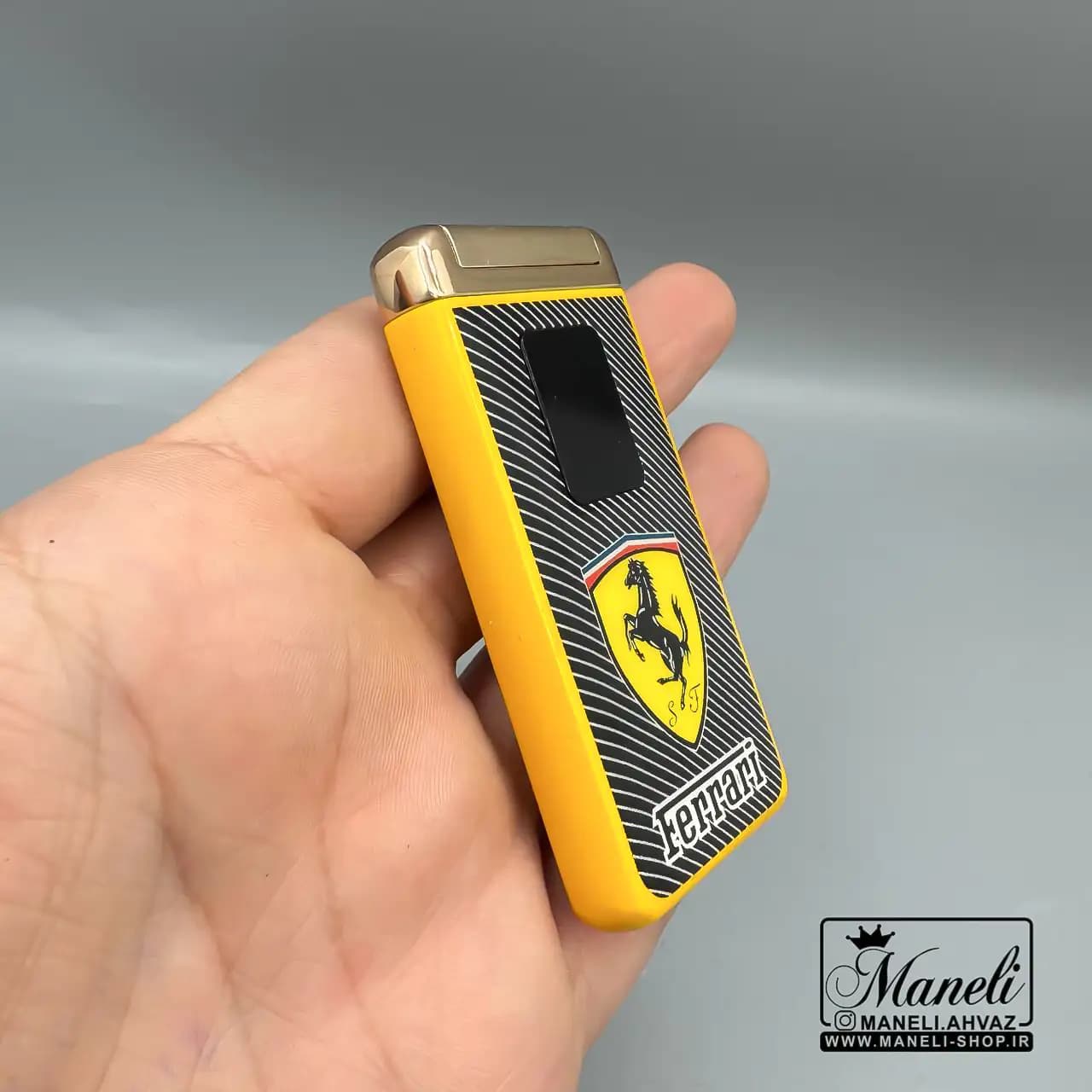 فندک مشکی شارژی FERRARI با لوگوی|140408153 — تصویر ۵