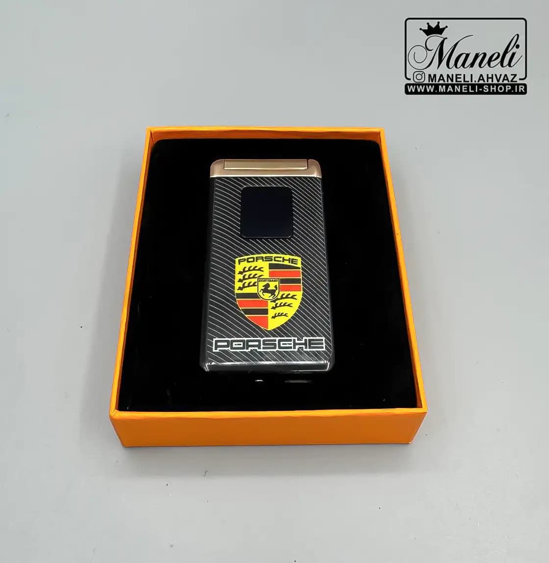 فندک مشکی شارژی Porsche با لوگوی|140408152 — تصویر ۵