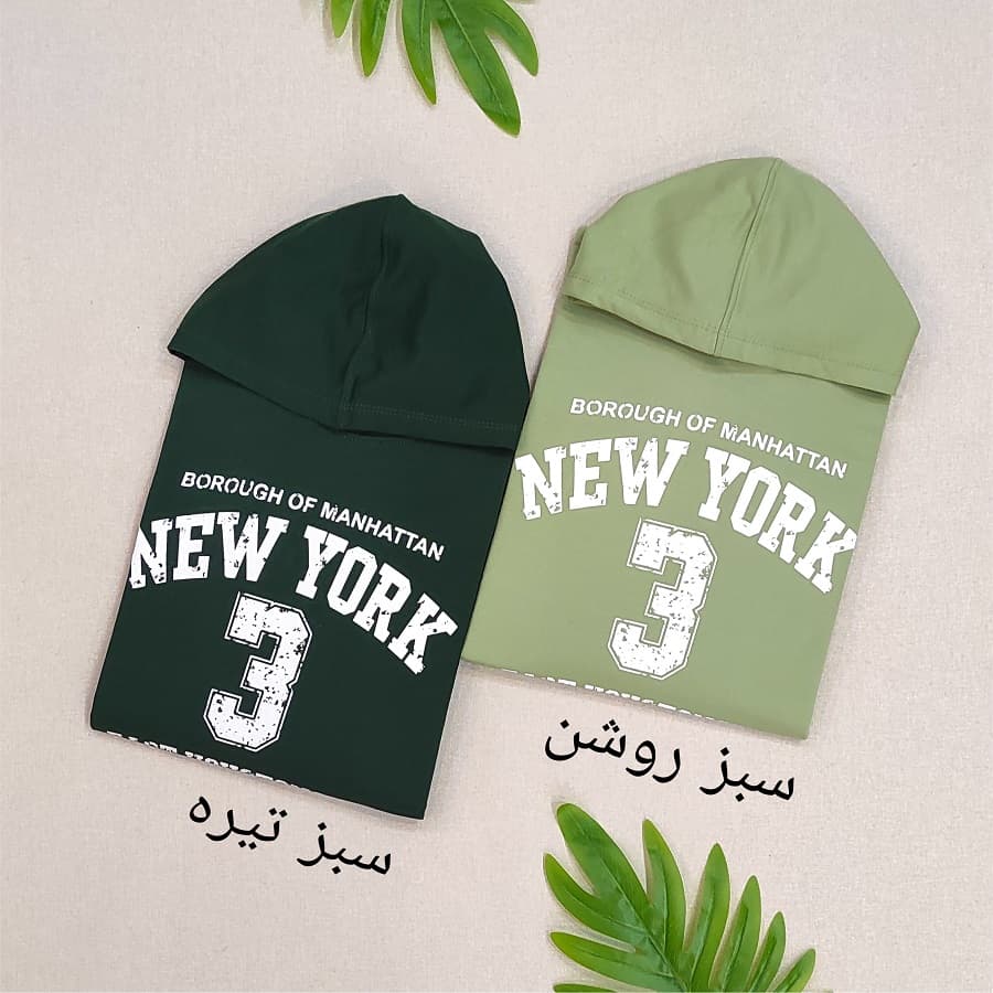 بلوز کلاه دار زنانه طرح NEWYORK — تصویر ۶