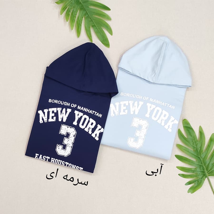 بلوز کلاه دار زنانه طرح NEWYORK — تصویر ۳