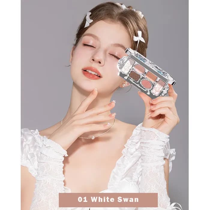 پالت سایه 6 رنگ فلاور نوز مدل Swan Ballet — تصویر ۲