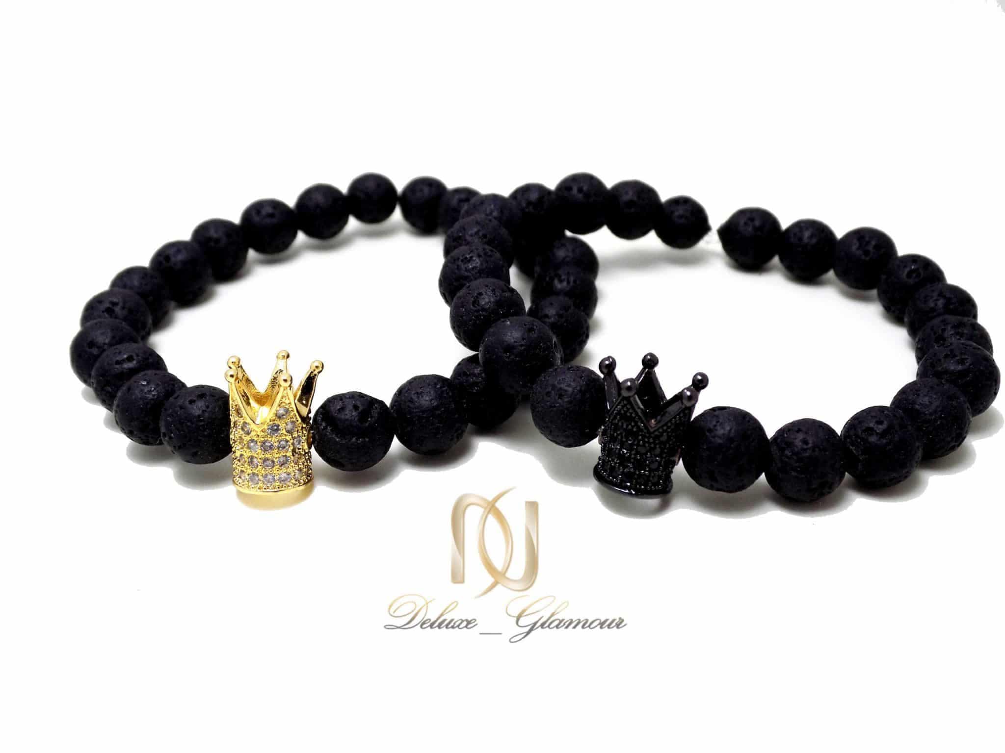 ست دستبند دخترانه و پسرانه طرح تاج Ds-n330