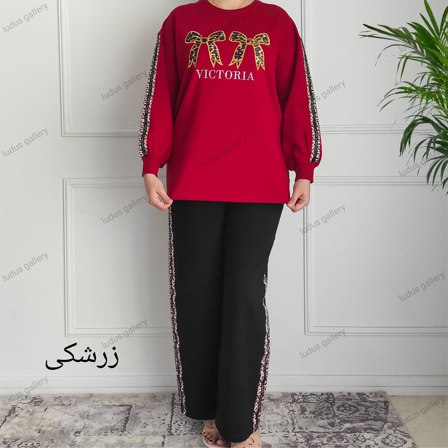 ست بلوز و شلوار بگ زنانه طرح پاپیون — تصویر ۷