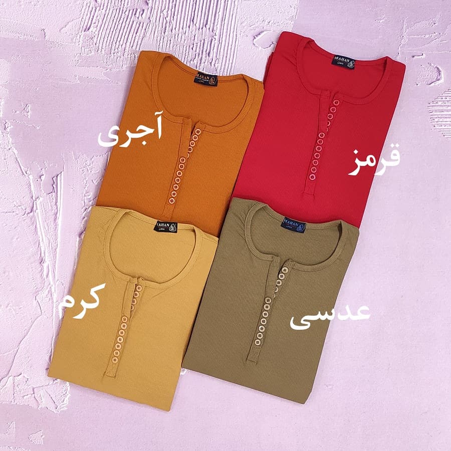 تیشرت سایز بزرگ کبریتی زنانه کد TSH29 — تصویر ۴