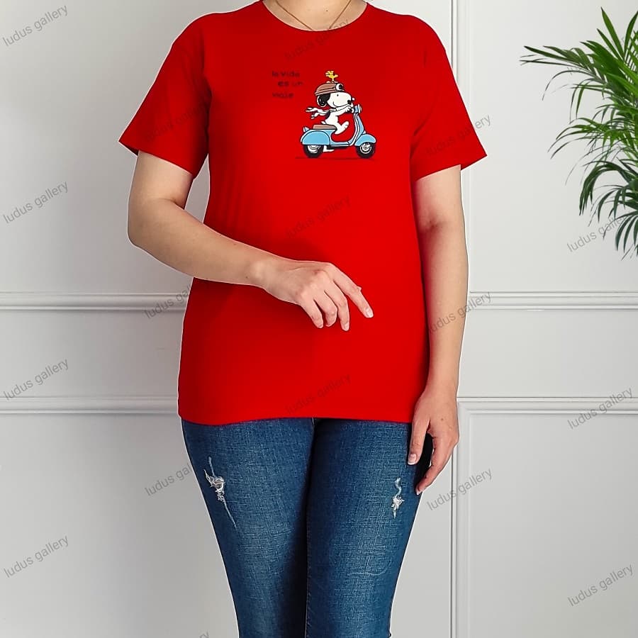 تیشرت زنانه طرح اسنوپی کد TSH28