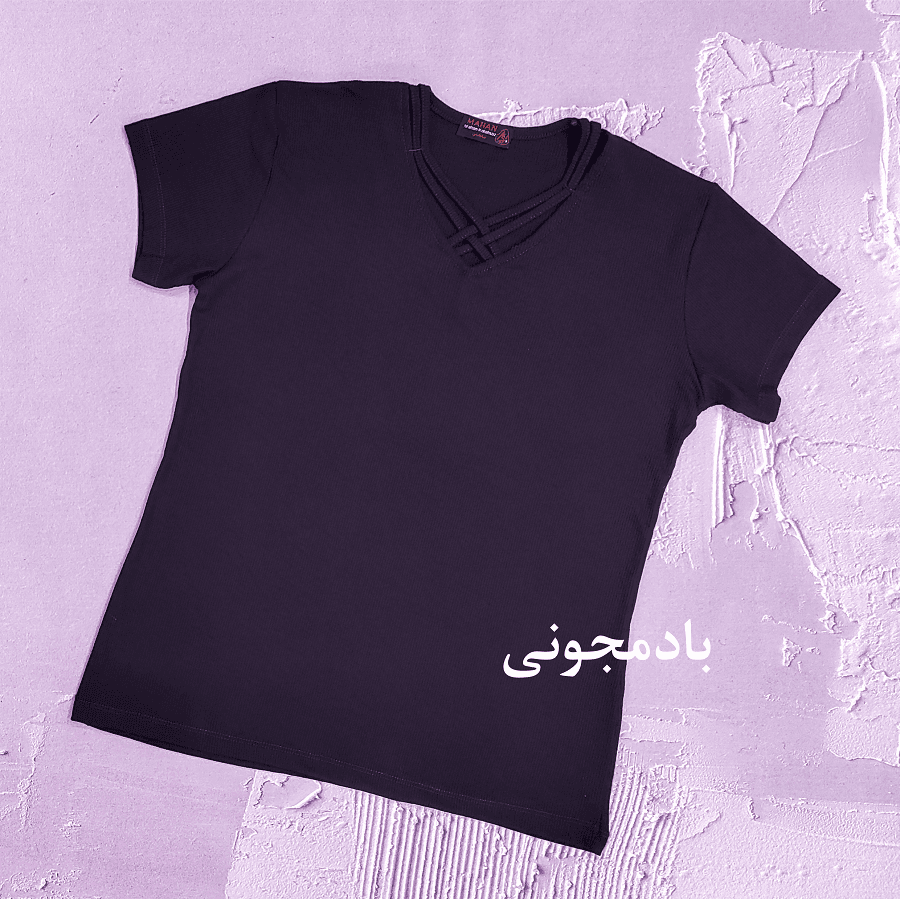 تیشرت کبریتی زنانه مدل یقه ضربدری کد TSH23 — تصویر ۷