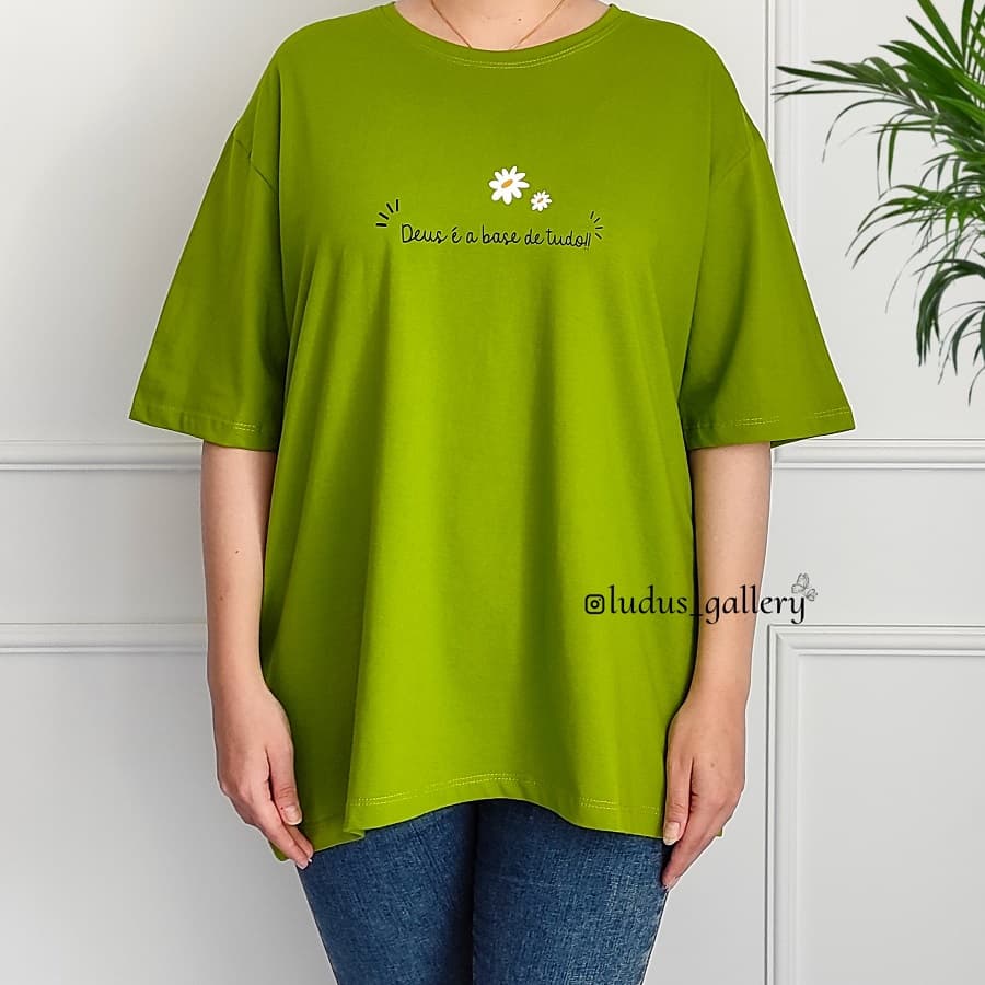 تیشرت سایز بزرگ زنانه طرح گل کد TSH21
