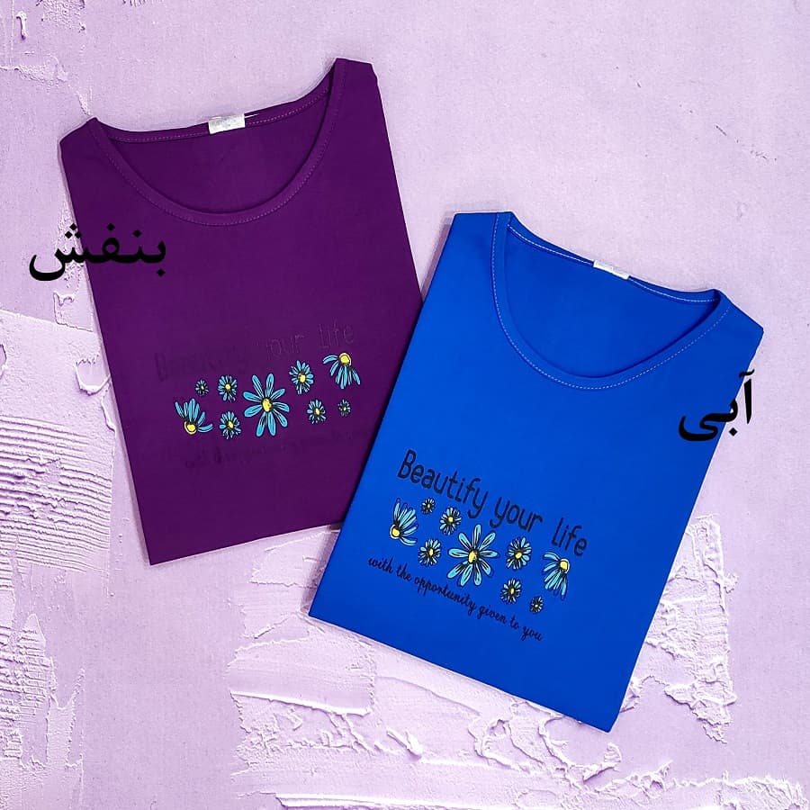 تیشرت قواره دار زنانه طرح گل کد TSH18 — تصویر ۶