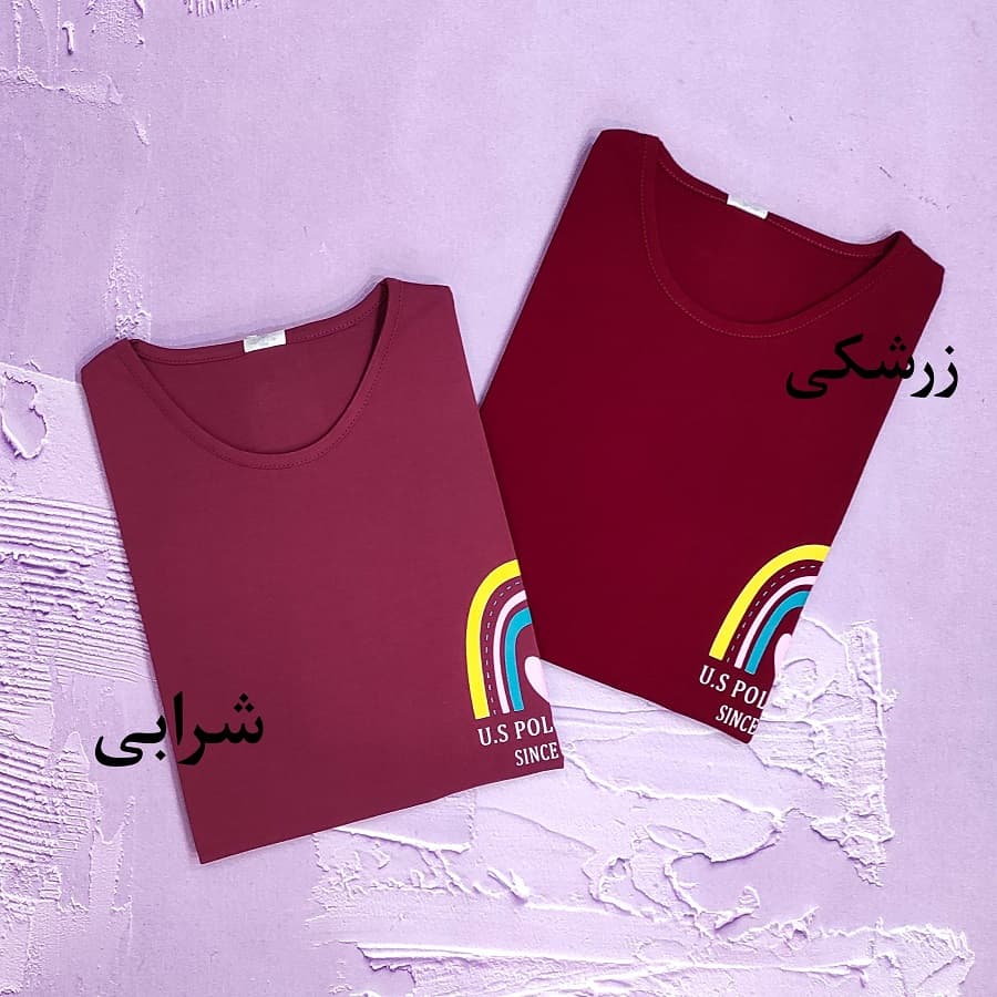 تیشرت بیگ سایز زنانه طرح رنگین کمان کد TSH17 — تصویر ۵