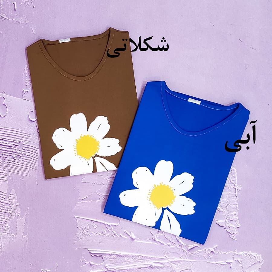 تیشرت سایز بزرگ زنانه طرح بابونه کد TSH15 — تصویر ۶