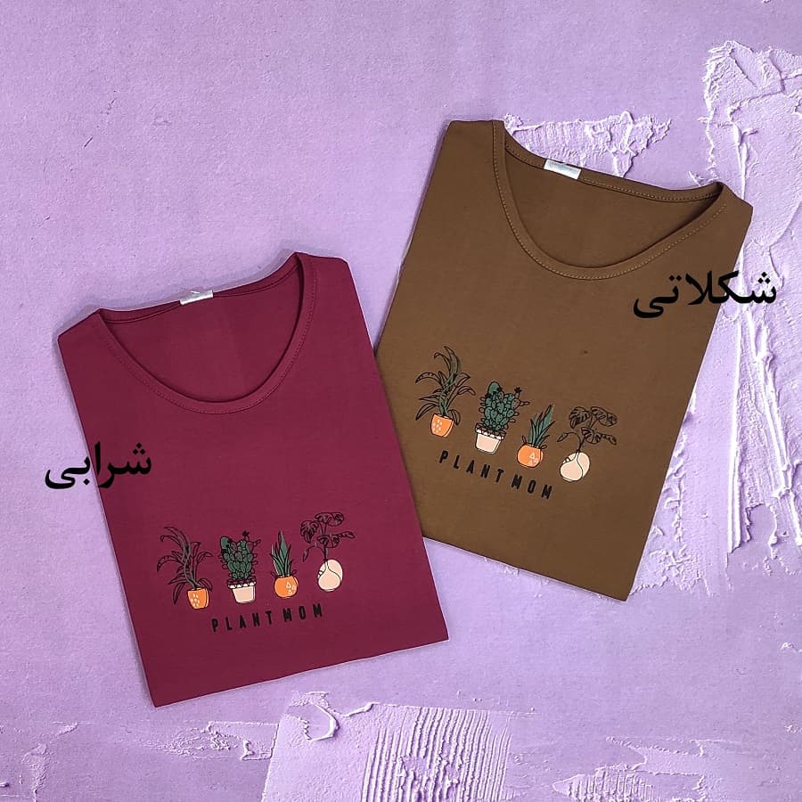 تیشرت زنانه سایز بزرگ طرح گل — تصویر ۵