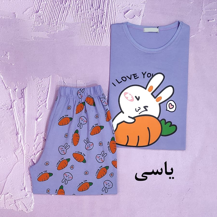 ست تیشرت شلوارک زنانه طرح خرگوش — تصویر ۹