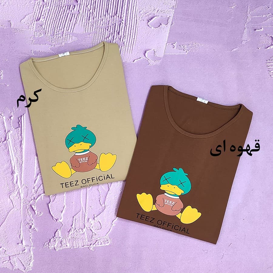 تیشرت زنانه سایز بزرگ طرح اردک — تصویر ۵