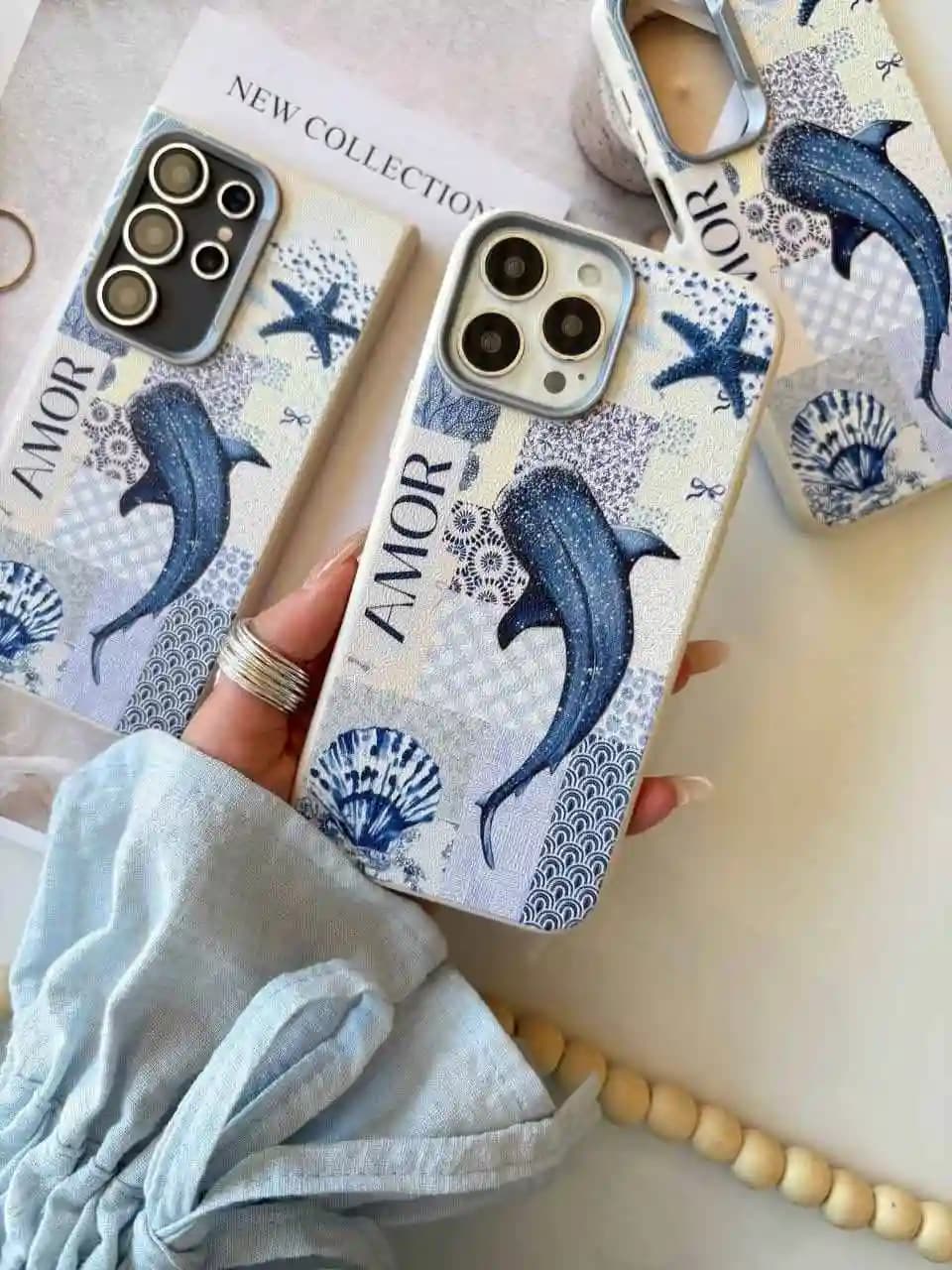 قاب چرم نهنگ ارمور آیفون — تصویر ۲