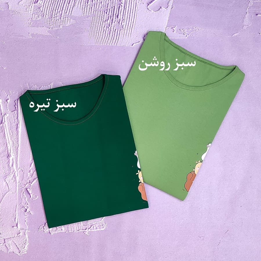تیشرت قواره دار زنانه طرح عروسکی کد TSH03 — تصویر ۵