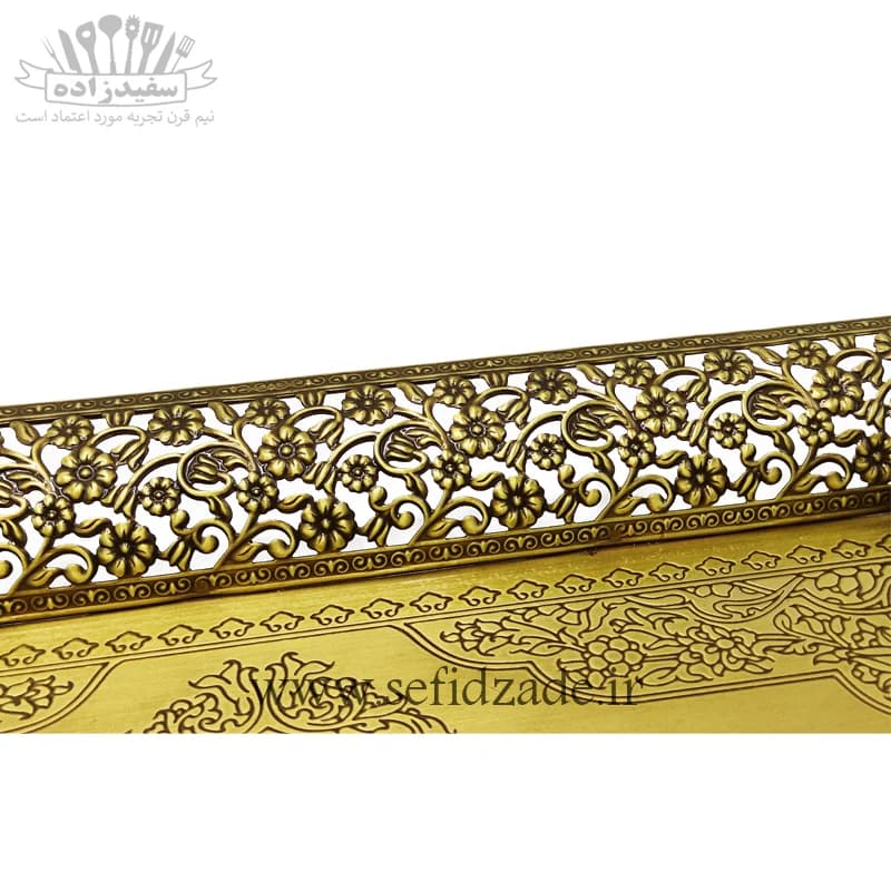 سینی پذیرایی مستطیل سلینا مدل گلریز آنتیک کد 3175 (بزرگ) — تصویر ۵