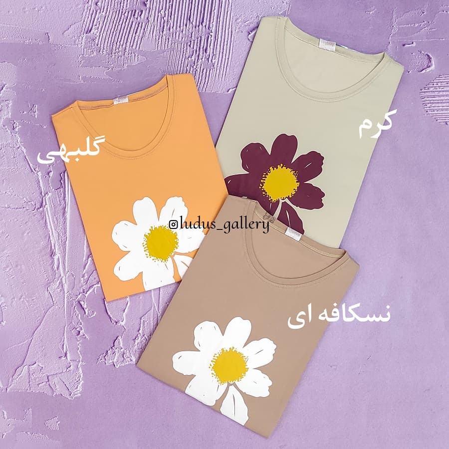 تیشرت سایز بزرگ زنانه طرح بابونه کد TSH02 — تصویر ۵