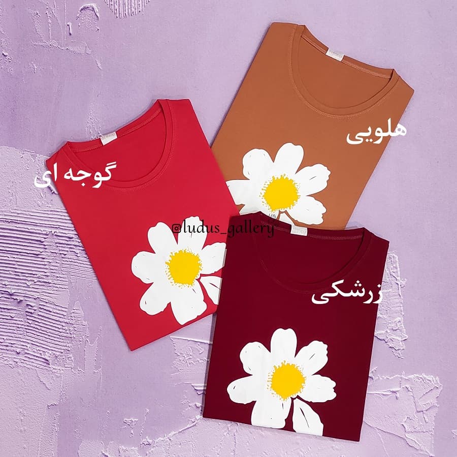 تیشرت سایز بزرگ زنانه طرح بابونه کد TSH02 — تصویر ۶
